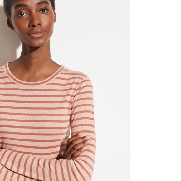 VINCE Feeder Stripe Long-Sleeve Crewneck Tee - Picture 4 of 9